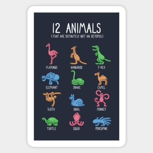 12 Animals (That are Definitely Not an Octopus) Sticker